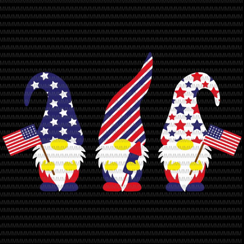Patriotic Gnomes SVG, Gnomes 4th of july svg, 4th Of July Svg, Independence Day Svg, American Flag Svg, Love Usa Svg, shirt design png t