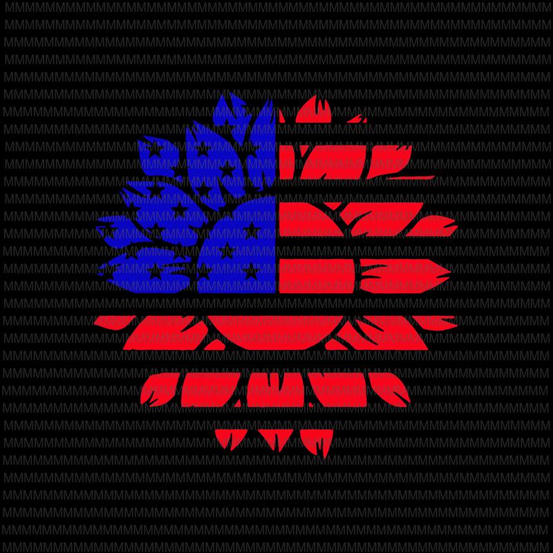Download Patriotic Sunflower Svg, Sunflower 4th of july svg, USA ...