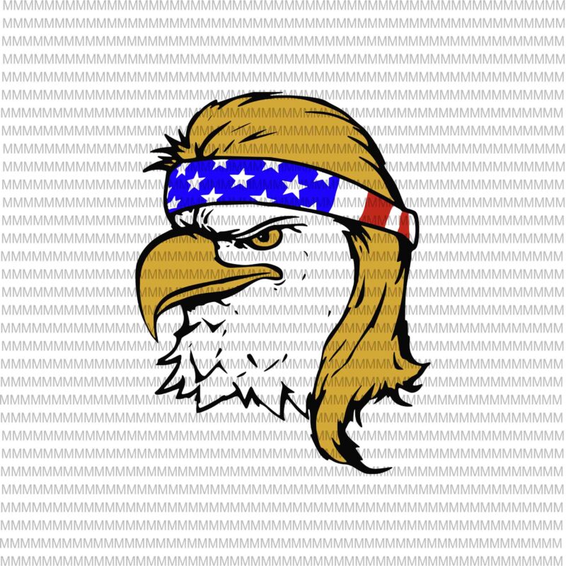 4th of july svg, Bald Eagle with Mullet svg, Redneck Eagle, Merica, Eagle 4th of july svg, independence day shirt design png design for t