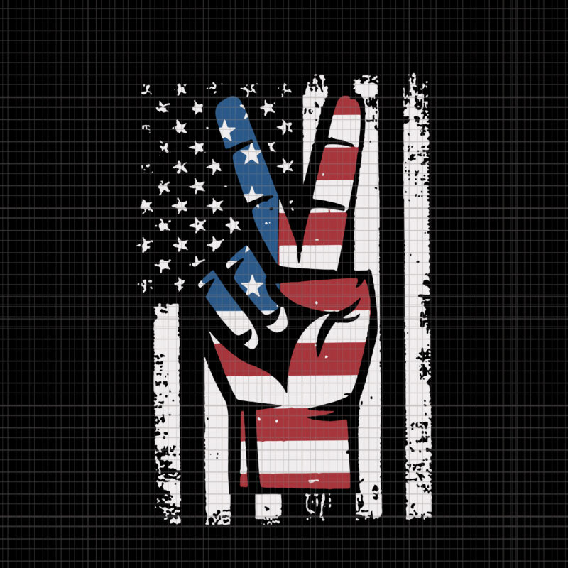 Download American Flag Peace Sign Hand Svg Hand 4th Of July American Flag Peace Sign Hand Fourth