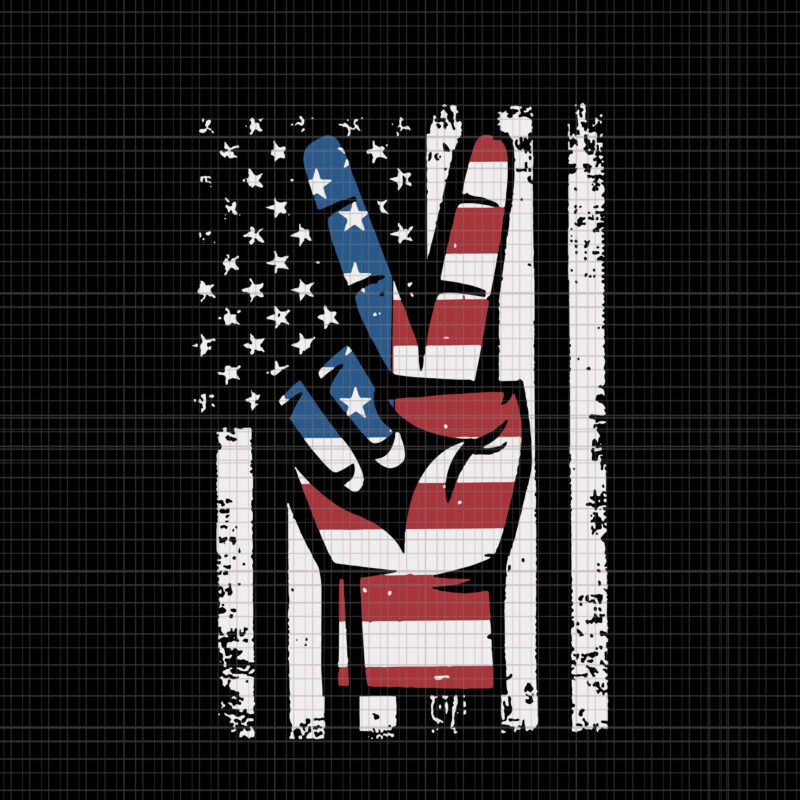 American Flag Peace Sign Hand svg, Hand 4th of July, American Flag Peace Sign Hand, Fourth 4th of July, USA Memorial Day svg, USA flag