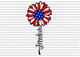 Freedom Sunflower Svg, July 4th Svg, Freedom Svg, Sunflower flag usa svg, Stars and Stripes Svg, Merica Svg, Cricut, Cut File, SVG, Independence Day, Patriotic, t shirt graphic design