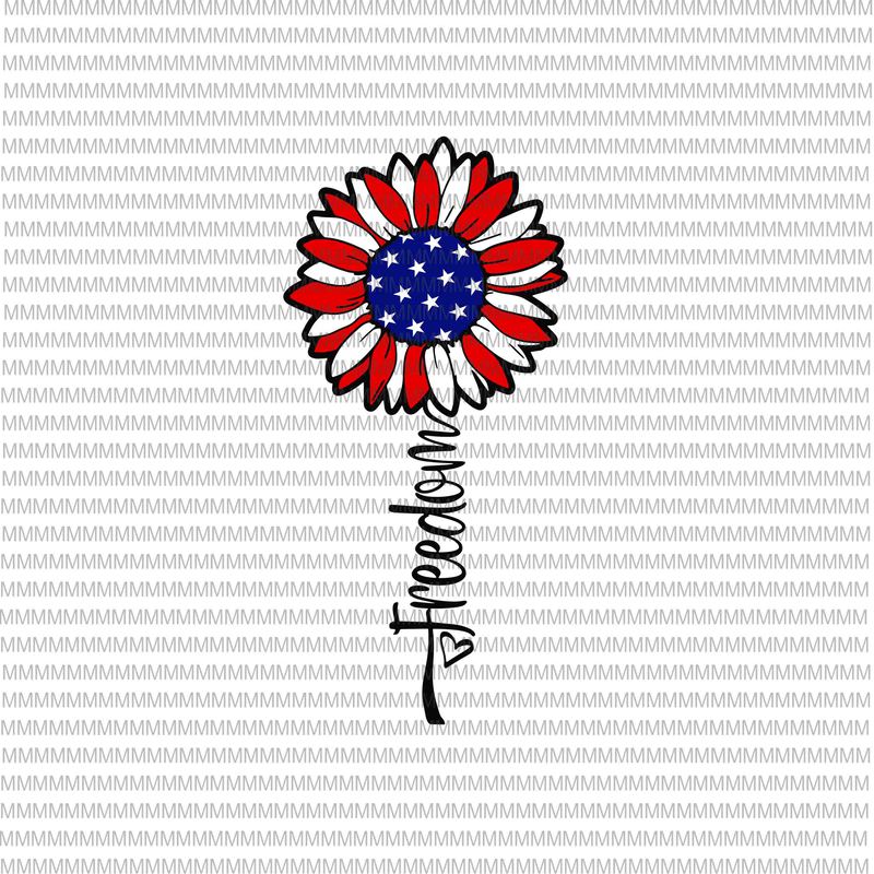 Download Freedom Sunflower Svg, July 4th Svg, Freedom Svg ...