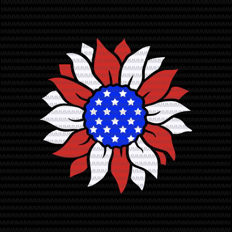4th of July svg, Sunflower svg, Sunflower 4th of July svg, Independence