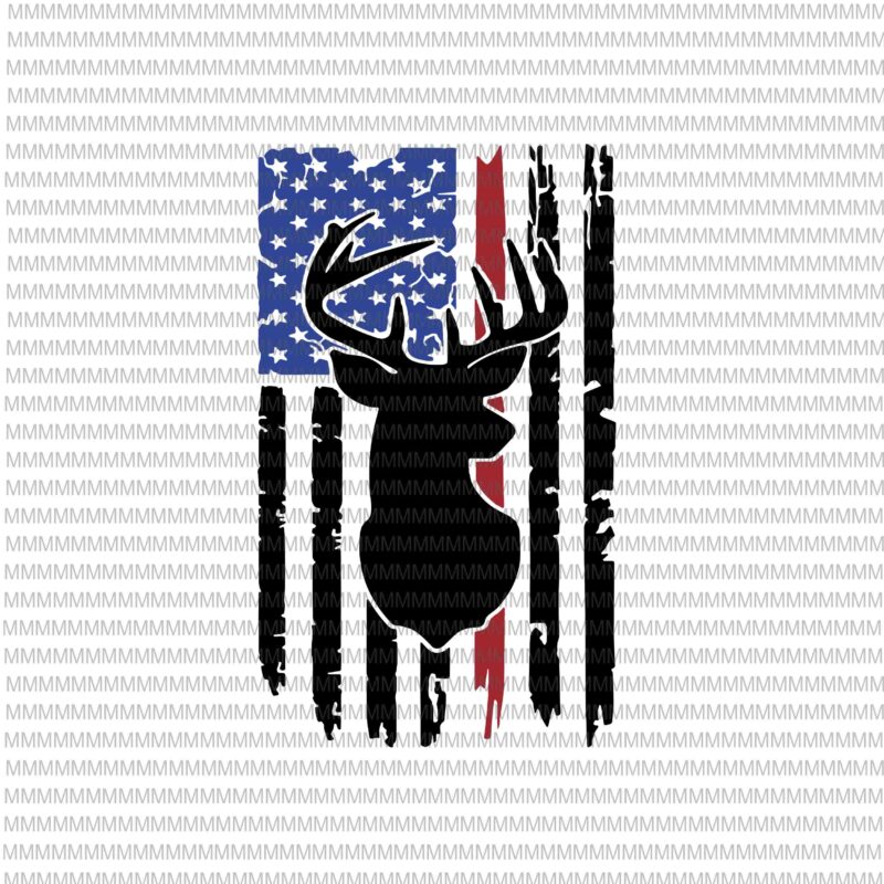 Deer hunt flag svg, 4th of July svg, Deer distressed flag svg, deer flag svg, deer svg, deer American flag svg, hunting deer svg t