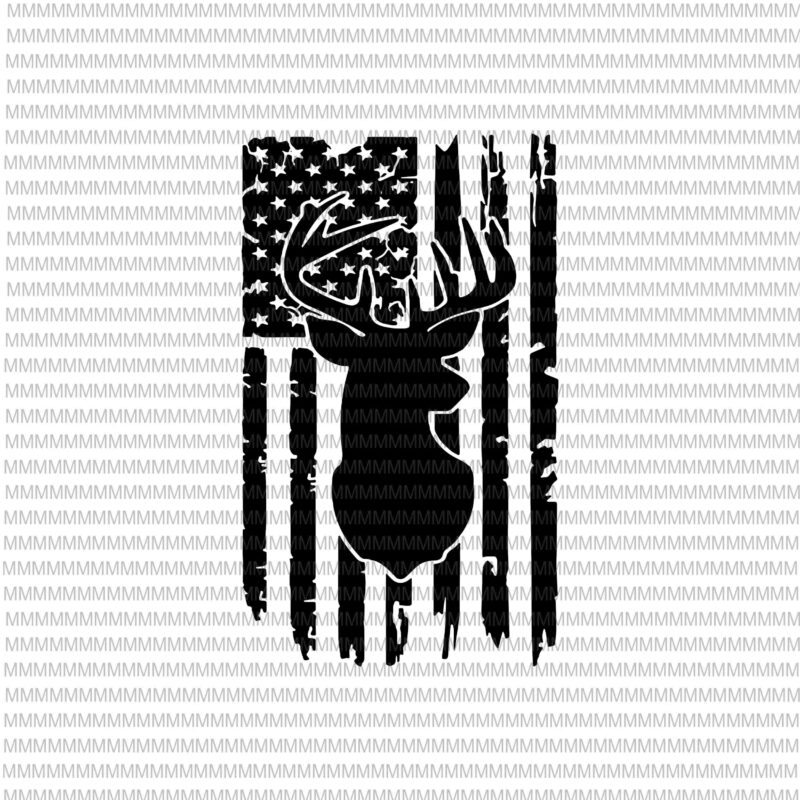 Deer hunt flag svg, 4th of July svg, Deer distressed flag svg, deer flag svg, deer svg, deer American flag svg, hunting deer svg t