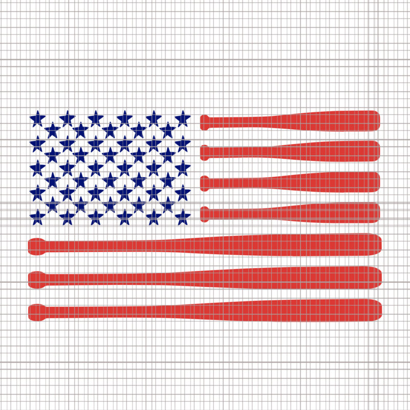 Patriotic Baseball 4th Of July Merica Usa American Flagâ