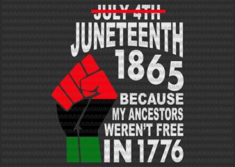 Juneteenth Day svg, My Ancestors Weren’t Free in 1776 svg, July 4th Black African svg, 4th of july svg, Hands American Pride, Black Lives Matter vector clipart