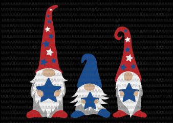 Patriotic Gnomes SVG, Gnomes 4th of july svg, Three Gnomes svg, 4th Of July Svg, Independence Day Svg, American Flag Svg, Love Usa Svg t t shirt illustration