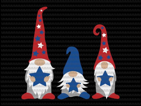 Patriotic gnomes svg, gnomes 4th of july svg, three gnomes svg, 4th of july svg, independence day svg, american flag svg, love usa svg t t shirt illustration