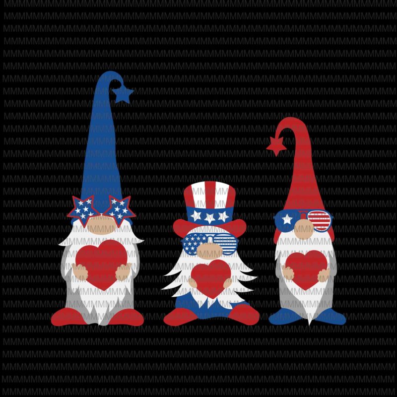 Patriotic Gnomes SVG, Gnomes 4th of july svg, Three Gnomes svg, 4th Of July Svg, Independence Day Svg, American Flag Svg, Love Usa Svg buy