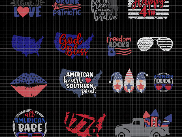 Fourth Of July Bundle Svg America Svg Bundles 4th Of July 4th Of July Design 4th