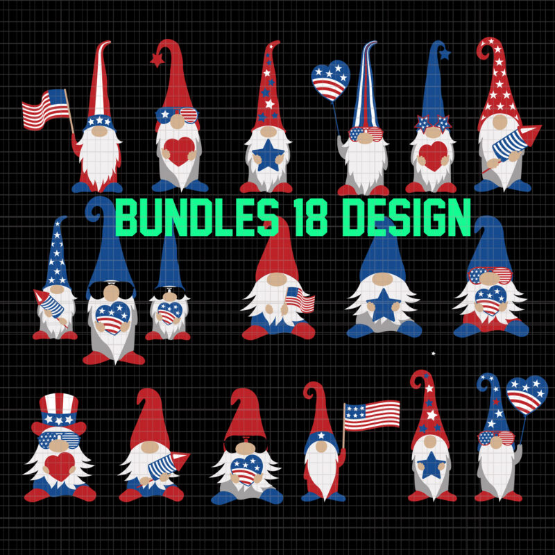 Bundles 18 design, three gnomes 4th of July, Gnomes USA, Patriotic gnomes svg, Patriotic gnomes, gnomes 4th of july svg, three gnomes svg, 4th of