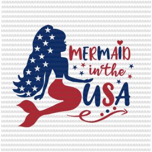 Download 4th of july, mermaid in the usa svg, Mermaid In The USA ...