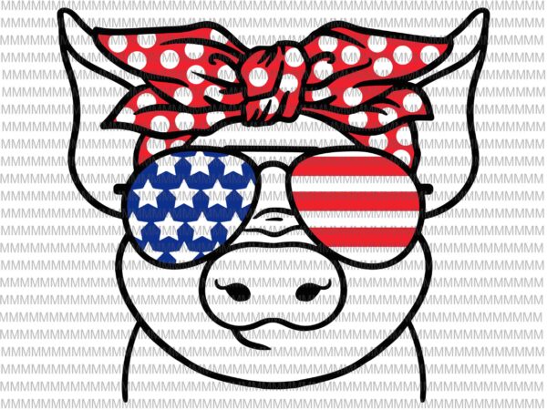 4th of july svg, pig svg, independence day svg, american flag svg, patriotic, 4th of july vector, pig 4th of july design, funny 4th of