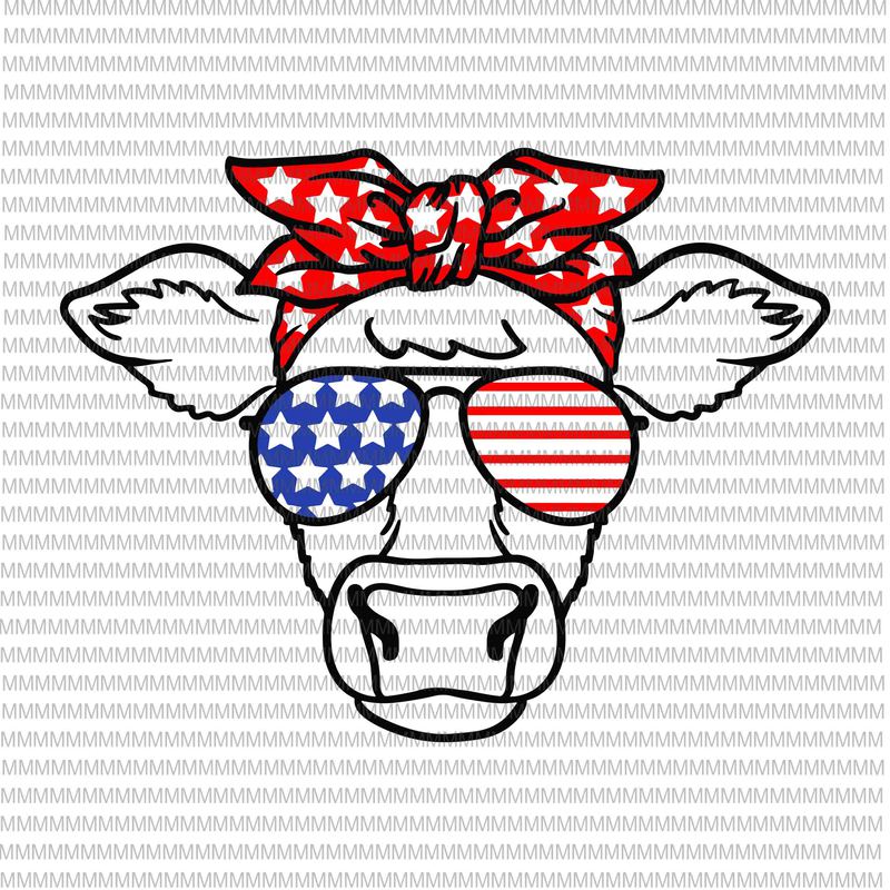 Download 4th of July svg, cow svg, Independence Day svg, American flag svg, patriotic, 4th of July vector ...