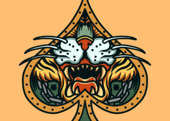 ace tiger t shirt design template