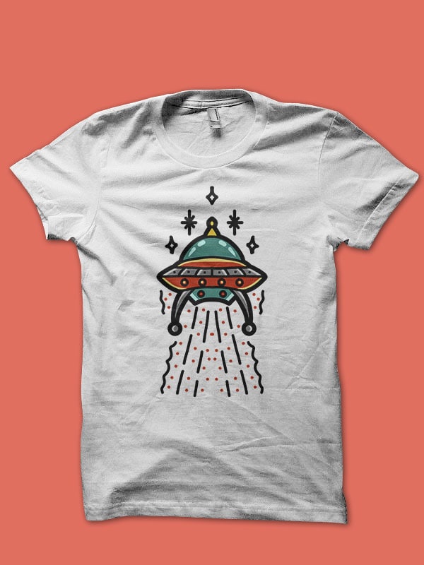 alien abduction ready made tshirt design