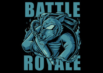 Battle royale t-shirt design for commercial use