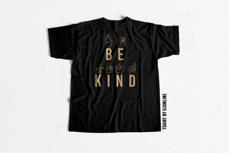 Be kind typography svg t-shirt design for sale