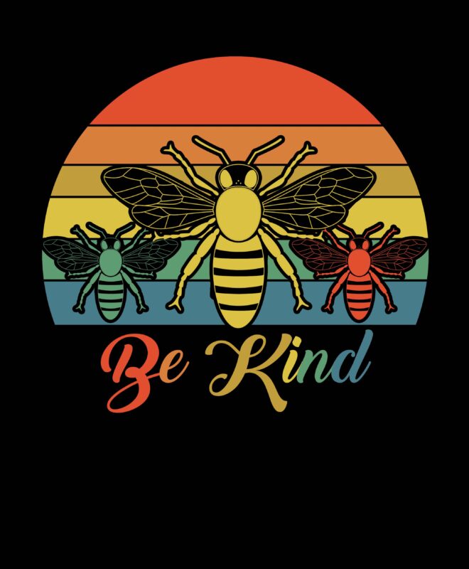 be kind bee version t shirt design for sale PSD file EDITABLE t shirt bundles buy tshirt design