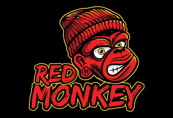 red monkey t shirt