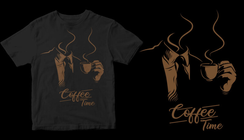coffee time graphic t-shirt design