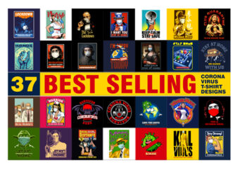 37 best selling corona virus t-shirt design