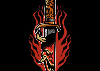 devil dagger oldschool t shirt design for download