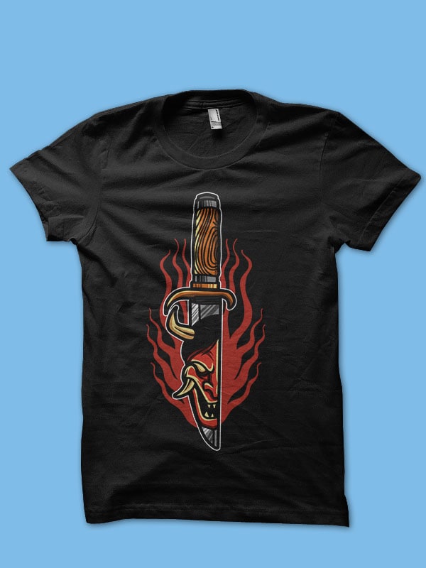 devil dagger oldschool t shirt design for download