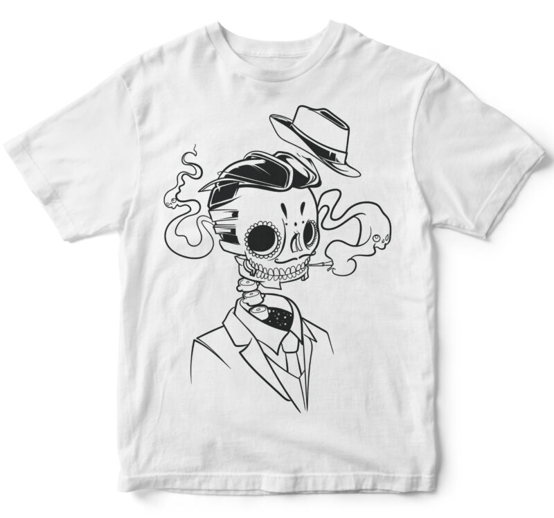 daddy Día de Muertos skull art hype graphic t-shirt design