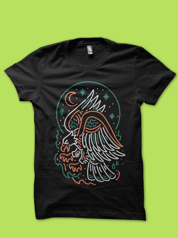 eagle line art buy t shirt design