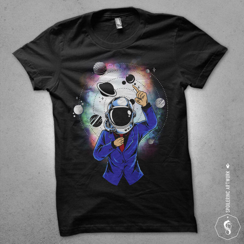 astro suit t shirt design for sale