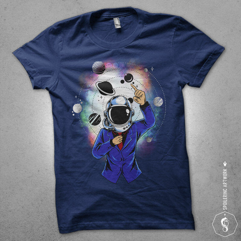 astro suit t shirt design for sale