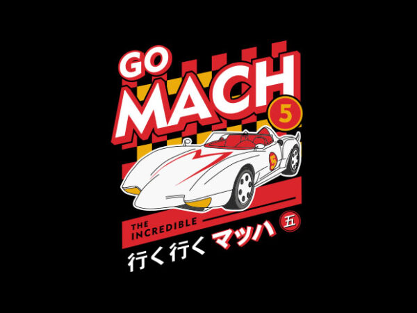 Go mach 5 t shirt design for download