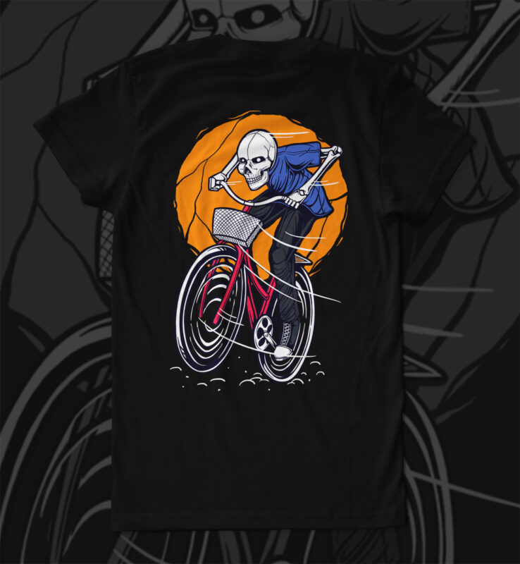Go Ride The Bike Illustration t shirt design to buy
