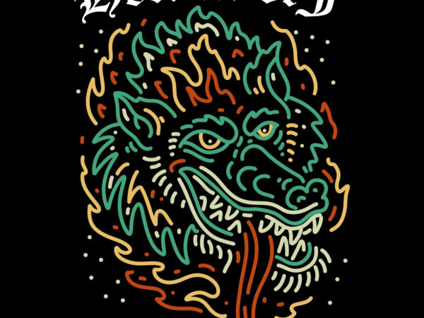Hell wolf tshirt design for sale