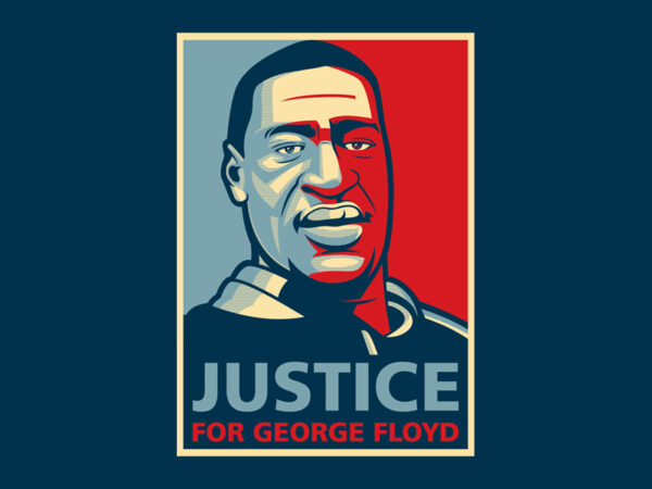 Justice for George Floyd graphic t-shirt design