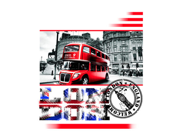 London stamps t shirt design for sale