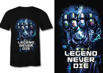 Gamer Legend never die Graphic PNG t shirt design to buy