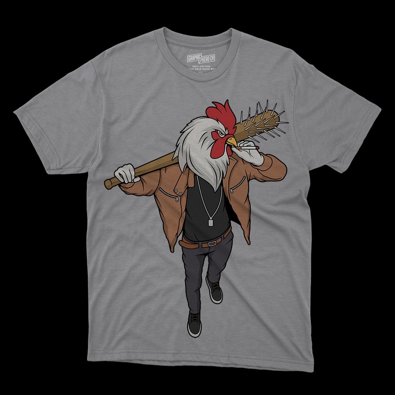 chicken bastard t shirt design