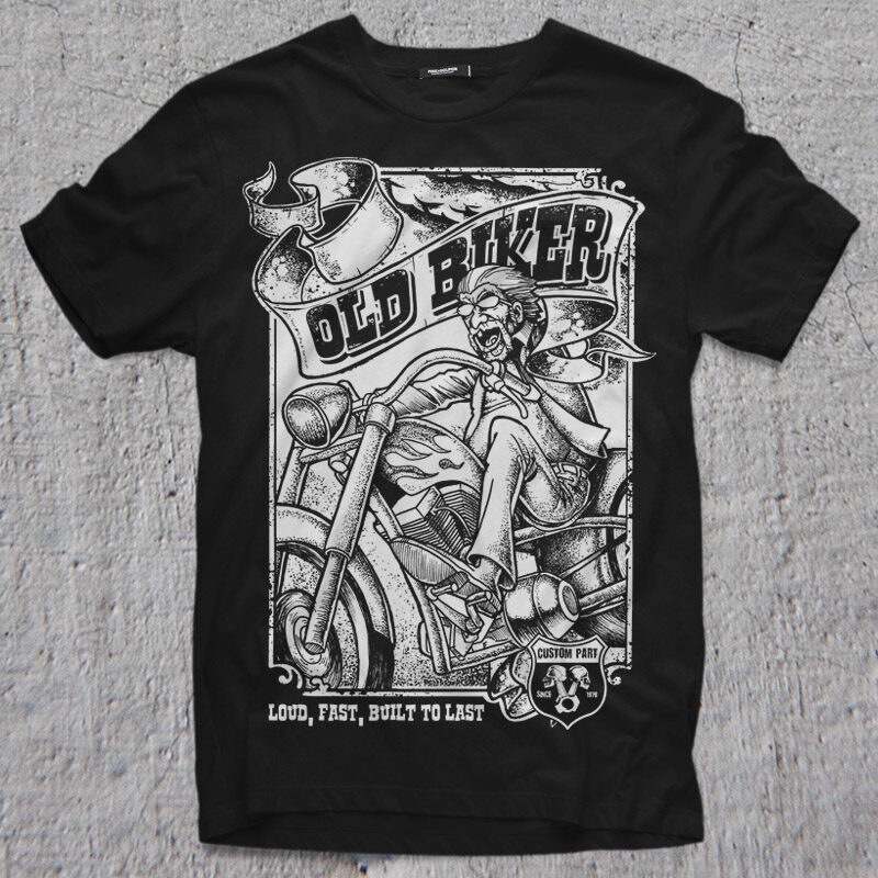 64 BEST BIKER THEME t shirt & poster designs bundle commercial use t shirt designs