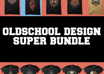 oldschool and tattoo super bundle tshirt design