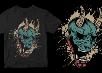 the ronin mask dark abstract shirt design png