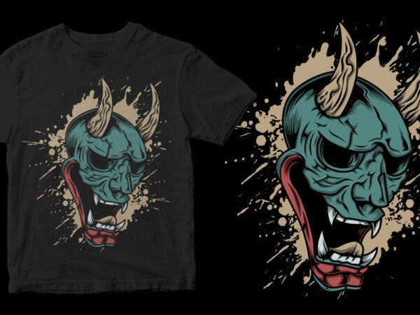 The ronin mask dark abstract shirt design png