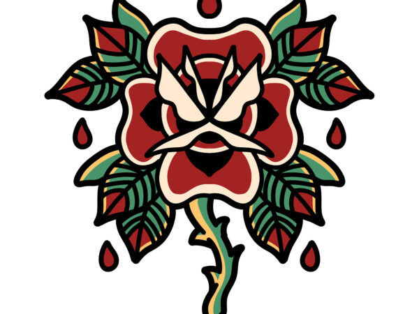 Rose design for t shirt