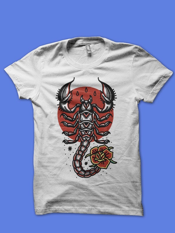 scorpion tattoo shirt design png