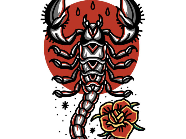 Scorpion tattoo shirt design png