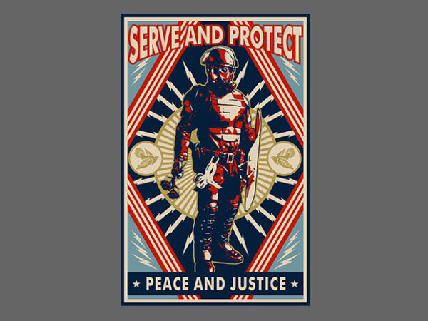 Serve and protect t shirt design for download