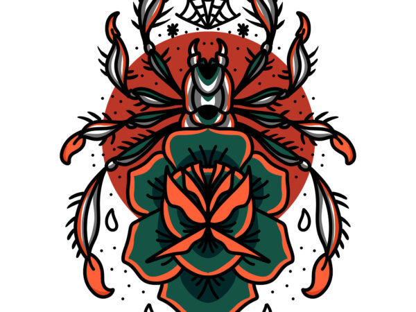 Spider tattoo t shirt design to buy